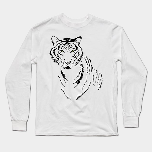 Tiger Long Sleeve T-Shirt by visualangel